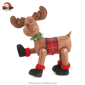 Zaves ยืดหยุ่นขากวางเรนเดียร์ PU ประดับคริสต์มาสในร่มกำมะหยี่นุ่มตกแต่งเดสก์ท็อปสำหรับบ้าน <span class=keywords><strong>pyroar</strong></span> คริสต์มาสสินค้า - Product Image 4