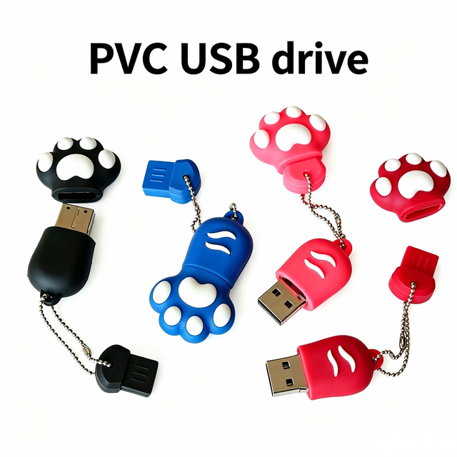 Soft PVC USB Rubber Simple Shape Customized USB Flash Drive 1GB to 512GB 2D 3D Rubber USB Stick With Printed Custom Logo