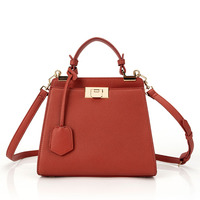 Sac à main en cuir PU pour femme, petit sac à poignée supérieure, sac bandoulière 2-en-1, avec fermoir tournant doré et sangle amovible, sac fourre-tout