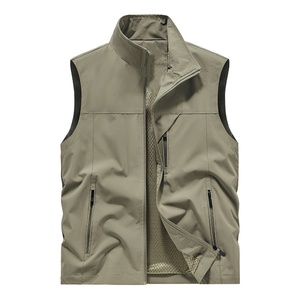 Gilet primaverile nuovo gilet da uomo per il tempo libero gilet tinta unita per il tempo libero giovane di mezza età giacca da pesca Casual da uomo - Product Image 2