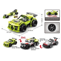 Vente en gros SAMLOK Blocs de construction en plastique ABS à l'échelle 1:32, jouet de construction, technologie de traction arrière, modèle de voiture de course réaliste