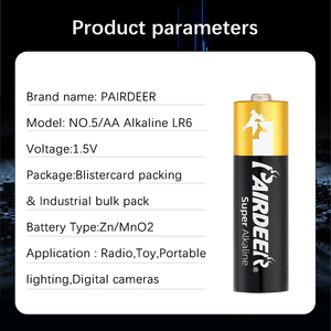 PAIRDEER Low-Carbon Production Process Alkaline Leak Resistant Leak Resistant Reliable 4.35Wh LR6 1.5V AA Alkaline Battery - Product Image 3