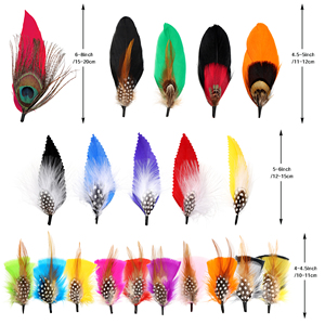 Chiều Dài 4-8Inch Mũ Nhỏ Lông Tự Nhiên Đầy Màu Sắc Lông Cho Thủ Công Hat Trang Trí - Product Image 3