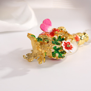 Flacon de parfum en émail de 15 ml, motif de fille de jonquille, fée des fleurs, flacon d'huile essentielle exquis pour offrir en cadeau - Product Image 2