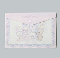 Pochette de classement en plastique PP personnalisée, fermeture à bouton-pression, pochette pour documents de papeterie de bureau