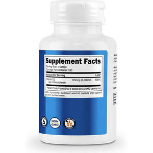 Glutenvrij Supplement Extra Kracht Vitamine D3 <span class=keywords><strong>5000</strong></span> <span class=keywords><strong>Iu</strong></span> Vitamine <span class=keywords><strong>D</strong></span> Helpt De Gezondheid Van Het Immuunsysteem Te Ondersteunen - Product Image 3