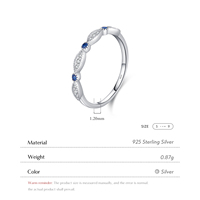 Bague empilable simple en argent sterling 925 avec pierre ronde délicate en CZ pour femme, bijou de fête, cadeau
