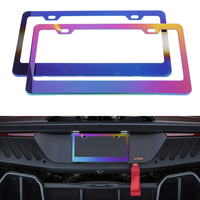 Cadre de plaque d'immatriculation en plastique durable et étanche avec logo personnalisé imprimé pour la plaque des États-Unis