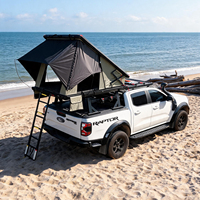 Tente de toit surélevée triangulaire en alliage d'aluminium pour camping et voyages en plein air, montée sur véhicule, compatible avec les camping-cars et les 4x4 tout-terrain