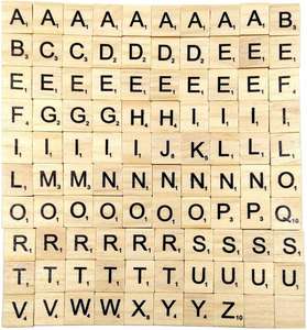 Tuiles à gratter en bois A-Z pour enfants, lettres alphabet pour artisanat, orthographe, jeu <span class=keywords><strong>de</strong></span> mots croisés, pendentifs - Product Image 4