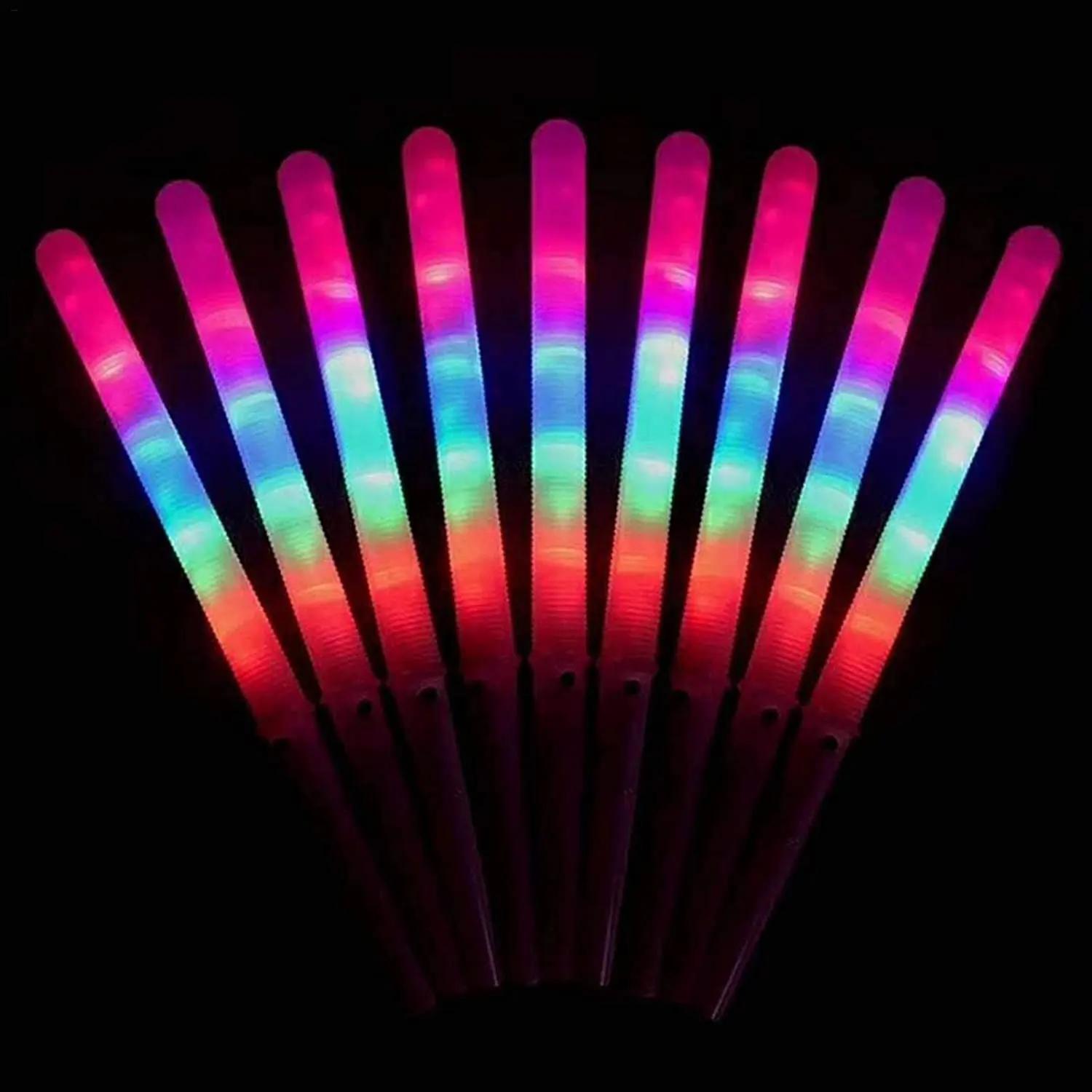 Bâtonnets de sucre pour barbe à papa, bâtons lumineux clignotants à LED pour guimauves, cônes de barbe à papa réutilisables de qualité alimentaire pour coton