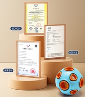 Jouets pour chiens populaires en silicone à double couche, lumineux, couineurs, en forme de cloche, mignons, tendance, écologiques, durables, interactifs et lumineux