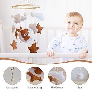 Móviles de Fieltro con Diseño de Zorro y Luna para Decoración de Baby Shower, Estilo Safari y Bosque, para Cuna de Bebé, Unisex - Product Image 5
