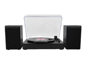 <span class=keywords><strong>Platine</strong></span> <span class=keywords><strong>vinyle</strong></span> à 3 vitesses à entraînement par courroie pour disques vinyles avec lecture <span class=keywords><strong>sans</strong></span> <span class=keywords><strong>fil</strong></span> et système HiFi avec haut-parleurs d'étagère - Product Image 1