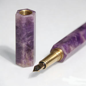 Ensemble de stylos plume en pierre précieuse naturelle améthyste et lapis-lazuli C&H pour usage exécutif et personnel - Product Image 6