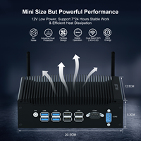 Mini PC Industrial HYSTOU sin Ventilador, Intel Core I5-8350U, DDR4, 2 Puertos LAN, Montaje VESA, Computadora Industrial Integrada