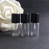 Botol Sampel Kosmetik Mini 4ml dari Kaca dengan Aplikator Spatula, Wadah Ukuran Perjalanan untuk Concealer dan Lip Oil