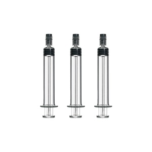 Jeringas Desechables de Vidrio Borosilicato Transparente de 3ml, 5ml y 10ml con Cierre Hermético Luer Lock para un Envasado Seguro de Líquidos - Product Image 1