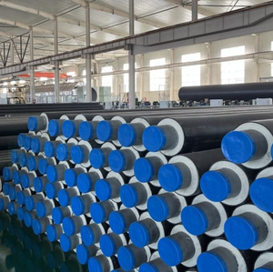 BS <span class=keywords><strong>EN253</strong></span> стандарт dn200 мм Изолированная труба HDPE втулка сборная изоляционная труба - Product Image 5