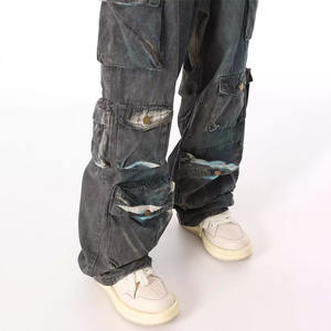 Celana <span class=keywords><strong>Jeans</strong></span> Vintage Multi Kantong Khusus Pria Celana <span class=keywords><strong>Jeans</strong></span> Kantong Samping Celana <span class=keywords><strong>Jeans</strong></span> Baggy Celana <span class=keywords><strong>Jeans</strong></span> Kantong Besar - Product Image 3