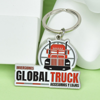 Llaveros de Metal Esmaltado con Logotipo Personalizado, Figura de Tractor, Camión o Pabellón, Recuerdo Turístico Industrial, Regalo Promocional