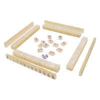 Jeu de tuiles de mahjong personnalisées de luxe en nacre dorée à motifs floraux, tuiles de mahjong américaines en nacre