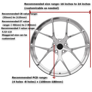 Cerchi in Lega Forgiati SS ad Alta Resistenza Bianchi 20 5x130 22 17 per <span class=keywords><strong>Porsche</strong></span> 6061 18 19 Pollici 22x12 Concavi Cromati Personalizzati - Product Image 3