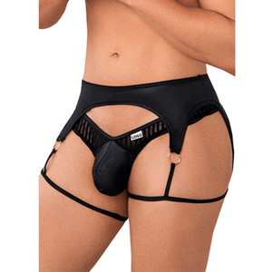 Nuovo Design Perizoma Boxer da Uomo in Cotone Grigio con Fascia Bassa e Cinturini Incrociati Multipli, Sexy e Trendy - Product Image 1