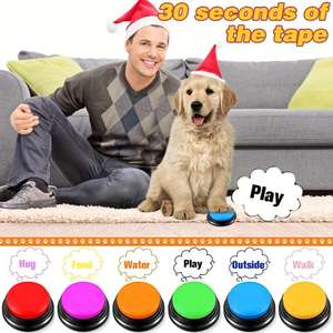 Doe Pet Doggy Speech Voice Responder Grabación Grabable Animal Dog Sound Training Smart Talking <span class=keywords><strong>Botones</strong></span> Zumbadores Botón de juguete - Product Image 3