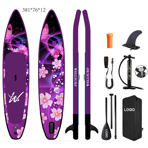 Double Layer Drop Stitch RACE SUP 12'6/381cm Board Racing Supboard Paddle <b>Inflatable</b> With US Race Fin <b>Inflatable</b> Sup Boar - Product Image 1
