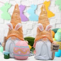 Kerajinan Resin Dekorasi Paskah Bentuk Topi Wortel Kelinci Telinga Pendek, Dapat Disesuaikan, Penjualan Langsung Pabrik, Dilukis Tangan, Mirip Asli