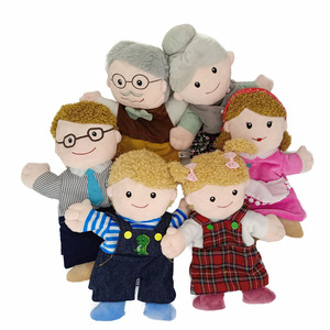HY198 marionnette de poupée de grand-mère en peluche personnalisée en gros 25cm marionnette à main complète pour enfants jouet - Product Image 1