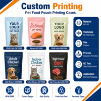 Fabricant de sacs en plastique personnalisés, sachet refermable à fermeture éclair, sachet Doypack pour l'emballage de friandises pour animaux de compagnie