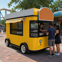 Food Truck Cuisine Mobile Remorque à Barre de Trainage Fibre de Verre Aluminium Acier Inoxydable Verre Trempé Personnalisable Résistant à la Rouille
