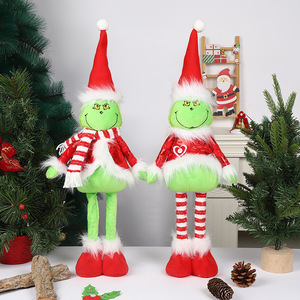 New Arrival Extendable Plush Grinch <strong>Christmas</strong> Ornament Kids Toy and Home Decor <strong>Gift</strong> for Party Supply Factory <strong>Wholesale</strong> - Product Image 2