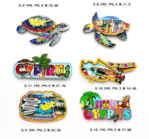 Imán de nevera turista de recuerdo de playa de Chipre de resina de madera 3D personalizado imán de nevera MDF puede agregar <span class=keywords><strong>nombre</strong></span> de ciudad de país - Product Image 6