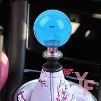 Pomo de Cambio Universal para Auto, Diseño de Estrella Azul, Cristal, Modificado, 1-7 Estrellas