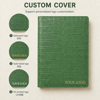 Carnet de notes vintage en cuir de crocodile gaufré, couverture en PU, papier 100 g/m², A5 B5, agenda vegan de luxe pour femmes, carnet d'écriture