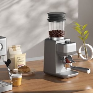 Molinillo de café eléctrico de 150W con 60 ajustes regulables, ionizador de plasma para espresso y pour over, de aleación de aluminio plateado - Product Image 1
