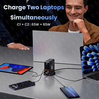 Cargador GaN de 660W PPS PD 100W USB Tipo C con 6 Puertos y Pantalla Digital, Estación de Carga Rápida de Escritorio para MacBook, iPhone y Samsung