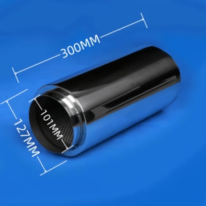 Silencieux d'échappement en acier inoxydable de 5 pouces de diamètre, entrée de 4 pouces, échappement central, résonateur d'échappement - Product Image 3