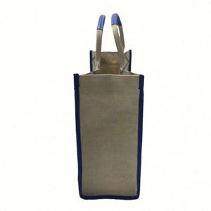 Sac fourre-tout en toile blanche robuste pour femme, imperméable, réutilisable, avec poignée en ruban, insert tissé mignon, pour le quotidien, le shopping et la plage - Product Image 6