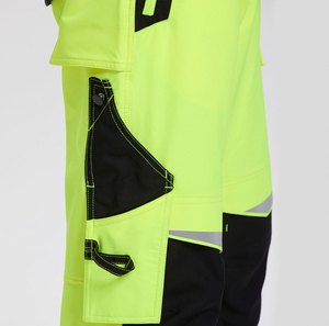 Yüksek Parlaklıkta Sarı Dış Mekan İş Kıyafeti Seti, Floresan Yansıtıcı Çıkarılabilir Şapkalı, Özel Üretim Mevcuttur. - Product Image 5
