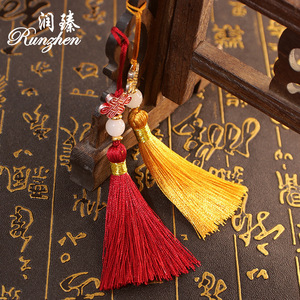Ice Silk Tassel Pendant Mixed Colors Classic Court Style <b>Bookmark</b> Car Ornament Handmade Woven Decor <b>Gift</b> - Product Image 2