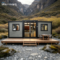 Casa Contenedor de Lujo de 2-4 Dormitorios, de Dos Pisos, Expandible, Móvil, Modular, Prefabricada, Contenedor de 20 pies/40 pies, Casa Plegable para Vivir
