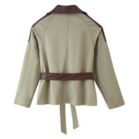 Veste Moto Femme Tendance 2026 Personnalisée avec Empiècements et Lacets, Manteau Moto Mode, Veste Décontractée Vintage, Vente en Gros OEM et ODM Direct Usine Chine