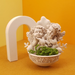 Witt popolare adorabile piccolo angelo cimitero in resina elegante e ben fatto volare via dagli scaffali decorazione del cimitero in resina - Product Image 4