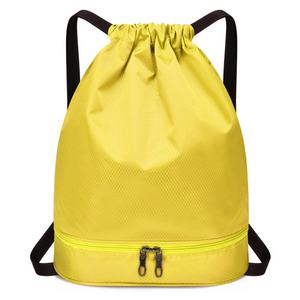 Factory OEM Oxford Casual Sport Backpack Custom logo Waterproof <b>Drawstring</b> Backpack with Shoe Compartment - Product Image 1