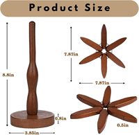 Nouveau dessous-de-plat en bois pliable en forme de sapin de Noël : résistant à la chaleur, anti-brûlure, porte-gobelet pour la maison (avec support)
