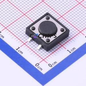 UK-B0262-G4.3-160 Tactile Switch SMD-4P,12x12mm Switch Single Pole Single Throw Round Button 1.6N Vertical Mount - Product Image 1